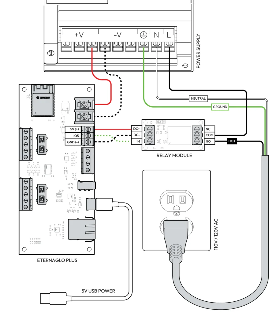 WLED relay wiring diagram